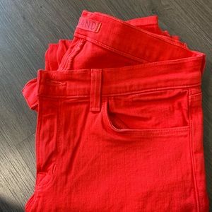 J Brand - red skinny jeans, never worn